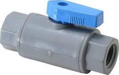 Specialty Mfr - 1/4" Pipe, PVC Standard Ball Valve - Inline - One Way Flow, FNPT x FNPT Ends, Wedge Handle, 125 WOG - Eagle Tool & Supply