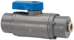 Specialty Mfr - 1/4" Pipe, PVC Standard Ball Valve - Inline - One Way Flow, Push-to-Connect x Push-to-Connect Ends, Wedge Handle, 125 WOG - Eagle Tool & Supply