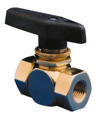 Specialty Mfr - 1/2" Pipe, Brass Standard Ball Valve - Right Angle, FNPT x FNPT Ends, Wedge Handle, 500 WOG - Eagle Tool & Supply