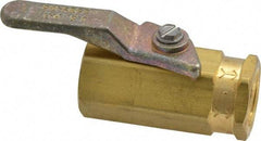 Specialty Mfr - 1/4" Pipe, Brass Standard Ball Valve - Inline - One Way Flow, FNPT x FNPT Ends, Lever Handle, 500 WOG - Eagle Tool & Supply