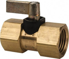 Specialty Mfr - 1/2" Pipe, Brass Standard Ball Valve - Inline - One Way Flow, FNPT x FNPT Ends, Lever Handle, 500 WOG - Eagle Tool & Supply