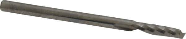 Onsrud - 1/8" Cutting Diam x 1/2" Length of Cut, 1 Flute, Upcut Spiral Router Bit - Uncoated, Right Hand Cut, Solid Carbide, 2" OAL x 1/8" Shank Diam, Single Edge, 21° Helix Angle - Eagle Tool & Supply