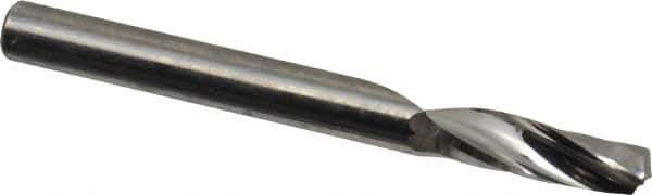 Onsrud - 3/16" Cutting Diam x 5/8" Length of Cut, 1 Flute, Upcut Spiral Router Bit - Uncoated, Right Hand Cut, Solid Carbide, 2" OAL x 3/16" Shank Diam, Single Edge, 21° Helix Angle - Eagle Tool & Supply