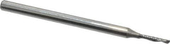 Onsrud - 1/16" Cutting Diam x 1/4" Length of Cut, 1 Flute, Downcut Spiral Router Bit - Uncoated, Right Hand Cut, Solid Carbide, 2" OAL x 1/8" Shank Diam, Single Edge, 21° Helix Angle - Eagle Tool & Supply