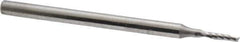 Onsrud - 1/16" Cutting Diam x 1/4" Length of Cut, 1 Flute, Upcut Spiral Router Bit - Uncoated, Right Hand Cut, Solid Carbide, 2" OAL x 1/8" Shank Diam, Single Edge, 21° Helix Angle - Eagle Tool & Supply