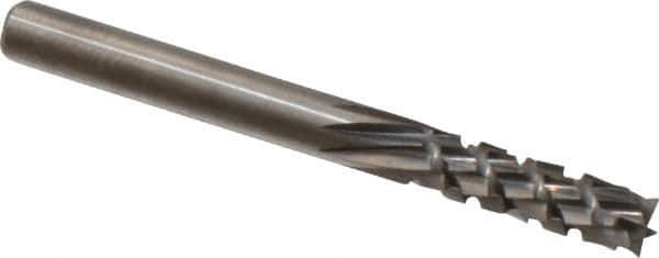 Onsrud - 3/16" Cut Diam, 3/16" Shank Diam, Cylinder Head Fluted Cut Burr - Carbide, Flat End, 5/8" LOC, 2" OAL - Eagle Tool & Supply