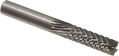 Onsrud - 3/8" Cut Diam, 3/8" Shank Diam, Cylinder Head Fluted Cut Burr - Carbide, Flat End, 1-1/8" LOC, 3-1/2" OAL - Eagle Tool & Supply