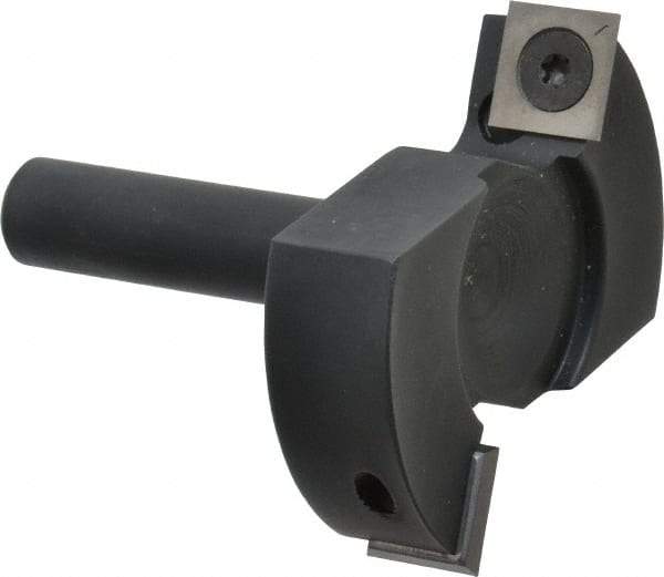 Onsrud - 2-1/2" Cutting Diam, 1/8" Max Depth of Cut, 1/2" Shank Diam, Indexable Spoilboard Surface Insert Cutter - 2 Cutters, Straight Cut, ICK L 142 Insert Style, 2.8" OAL, 2" Shank Length, Right Hand Cut - Eagle Tool & Supply