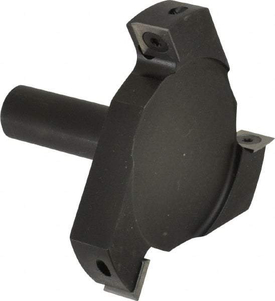 Onsrud - 4" Cutting Diam, 1/8" Max Depth of Cut, 3/4" Shank Diam, Indexable Spoilboard Surface Insert Cutter - 3 Cutters, Straight Cut, ICK L 142 Insert Style, 3.05" OAL, 2-1/4" Shank Length, Right Hand Cut - Eagle Tool & Supply