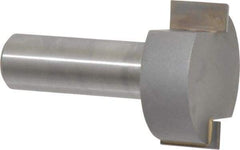 Onsrud - 1-1/4" Cutting Diam, 1/8" Max Depth of Cut, 1/2" Shank Diam, Indexable Spoilboard Surface Insert Cutter - 2 Cutters, Straight Cut, ICK L 142 Insert Style, Carbide Tipped, 2" OAL, 1-1/2" Shank Length, Right Hand Cut - Eagle Tool & Supply