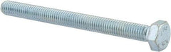 Value Collection - M8x1.25mm Metric Coarse, 90mm Length Under Head Hex Head Cap Screw - Fully Threaded, Grade 8.8 Steel, Zinc-Plated Finish, 13mm Hex - Eagle Tool & Supply