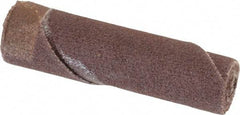 Merit Abrasives - 3/8" Max Roll Diam x 1-1/2" OAL, 180 Grit Aluminum Oxide Straight Cartridge Roll - 1/8" Pilot Hole Diam, Very Fine Grade - Eagle Tool & Supply