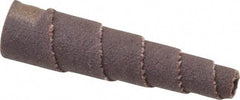 Merit Abrasives - 1-1/2" Long x 3/8" Diam, Aluminum Oxide, Full Taper Cartridge Roll - 180 Grit, 1/8" Pilot Hole Diam, Very Fine Grade - Eagle Tool & Supply