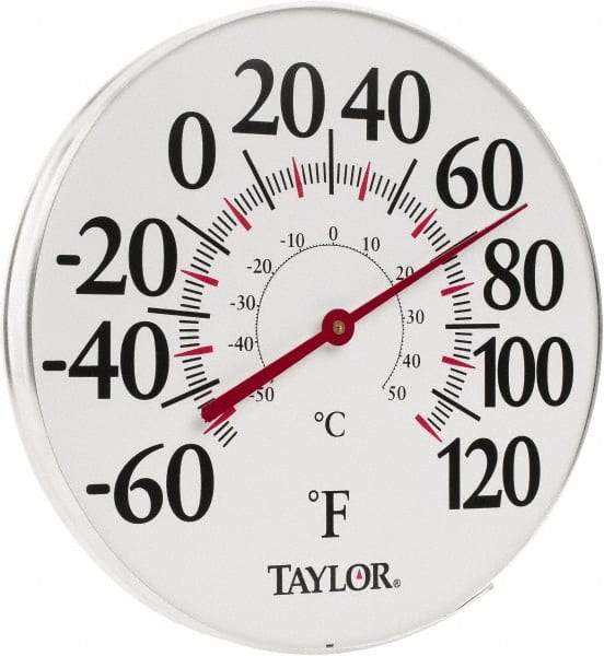 Taylor - -40 to 120°F, Window and Wall Thermometer - 12 Inch Diameter - Eagle Tool & Supply