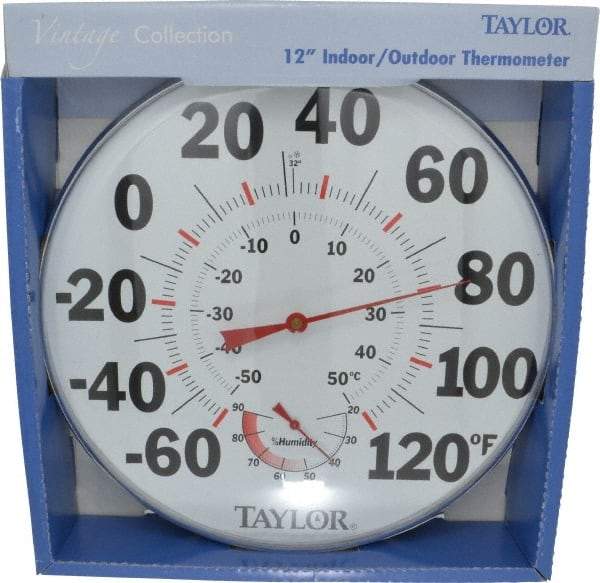 Taylor - -40 to 120°F, Window and Wall Thermometer - 12 Inch Diameter - Eagle Tool & Supply