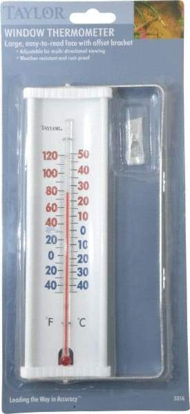 Taylor - -40 to 120°F, Window and Wall Thermometer - 8 Inch Long - Eagle Tool & Supply