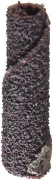 Merit Abrasives - 1/4" Max Roll Diam x 1" OAL, 80 Grit Aluminum Oxide Straight Cartridge Roll - 1/8" Pilot Hole Diam, Medium Grade - Eagle Tool & Supply