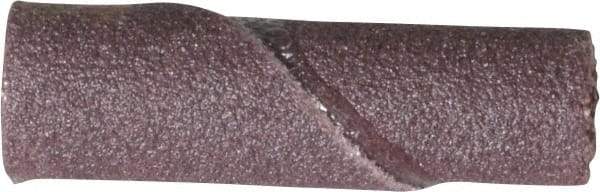 Merit Abrasives - 1/4" Max Roll Diam x 1" OAL, 180 Grit Aluminum Oxide Straight Cartridge Roll - 1/8" Pilot Hole Diam, Very Fine Grade - Eagle Tool & Supply