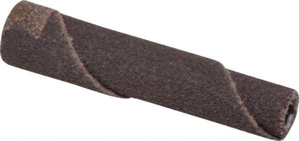Standard Abrasives - 5/16" Max Roll Diam x 1-1/2" OAL, 80 Grit Aluminum Oxide Straight Cartridge Roll - 1/8" Pilot Hole Diam, Medium Grade - Eagle Tool & Supply