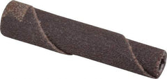 Standard Abrasives - 5/16" Max Roll Diam x 1-1/2" OAL, 80 Grit Aluminum Oxide Straight Cartridge Roll - 1/8" Pilot Hole Diam, Medium Grade - Eagle Tool & Supply