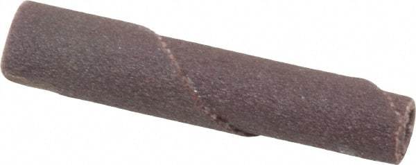 Merit Abrasives - 1/4" Max Roll Diam x 1-1/2" OAL, 180 Grit Aluminum Oxide Straight Cartridge Roll - 1/8" Pilot Hole Diam, Very Fine Grade - Eagle Tool & Supply