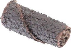 Merit Abrasives - 3/8" Max Roll Diam x 1" OAL, 36 Grit Straight Cartridge Roll - 1/8" Pilot Hole Diam, Very Coarse Grade - Eagle Tool & Supply
