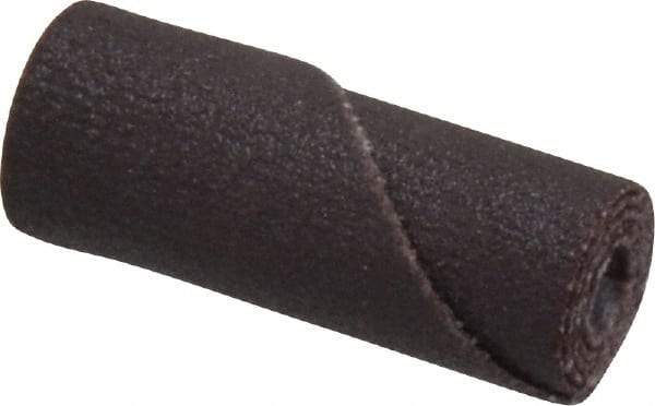 Merit Abrasives - 3/8" Max Roll Diam x 1" OAL, 180 Grit Aluminum Oxide Straight Cartridge Roll - 1/8" Pilot Hole Diam, Very Fine Grade - Eagle Tool & Supply