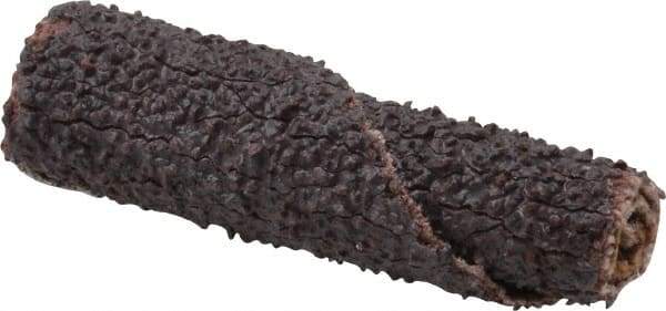 Merit Abrasives - 3/8" Max Roll Diam x 1-1/2" OAL, 36 Grit Aluminum Oxide Straight Cartridge Roll - 1/8" Pilot Hole Diam, Very Coarse Grade - Eagle Tool & Supply