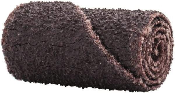Merit Abrasives - 1/2" Max Roll Diam x 1" OAL, 50 Grit Aluminum Oxide Straight Cartridge Roll - 1/8" Pilot Hole Diam, Coarse Grade - Eagle Tool & Supply