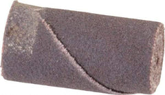 Merit Abrasives - 1/2" Max Roll Diam x 1" OAL, 120 Grit Aluminum Oxide Straight Cartridge Roll - 1/8" Pilot Hole Diam, Fine Grade - Eagle Tool & Supply