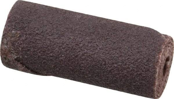 Merit Abrasives - 5/8" Max Roll Diam x 1-1/2" OAL, 80 Grit Aluminum Oxide Straight Cartridge Roll - 3/16" Pilot Hole Diam, Medium Grade - Eagle Tool & Supply