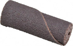 Merit Abrasives - 1/2" Max Roll Diam x 1-1/2" OAL, 80 Grit Aluminum Oxide Straight Cartridge Roll - 1/8" Pilot Hole Diam, Medium Grade - Eagle Tool & Supply
