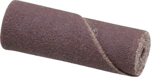 Merit Abrasives - 1/2" Max Roll Diam x 1-1/2" OAL, 120 Grit Aluminum Oxide Straight Cartridge Roll - 1/8" Pilot Hole Diam, Fine Grade - Eagle Tool & Supply