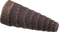 Merit Abrasives - 1-1/2" Long x 5/8" Diam, Aluminum Oxide, Full Taper Cartridge Roll - 120 Grit, 1/8" Pilot Hole Diam, Fine Grade - Eagle Tool & Supply