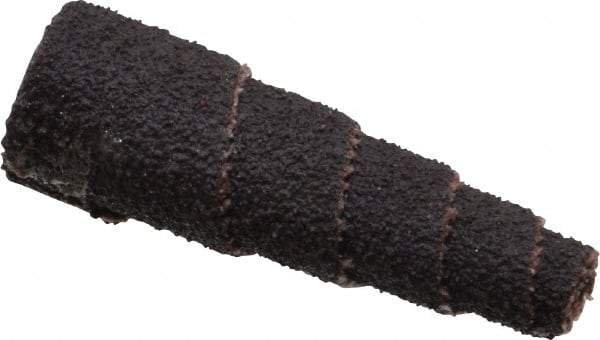 Merit Abrasives - 1-1/2" Long x 1/2" Diam, Aluminum Oxide, Full Taper Cartridge Roll - 80 Grit, 1/8" Pilot Hole Diam, Medium Grade - Eagle Tool & Supply