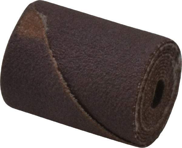 Merit Abrasives - 3/4" Max Roll Diam x 1" OAL, 120 Grit Aluminum Oxide Straight Cartridge Roll - 3/16" Pilot Hole Diam, Fine Grade - Eagle Tool & Supply