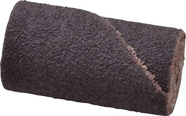 Merit Abrasives - 3/4" Max Roll Diam x 1-1/2" OAL, 80 Grit Aluminum Oxide Straight Cartridge Roll - 3/16" Pilot Hole Diam, Medium Grade - Eagle Tool & Supply