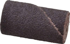 Merit Abrasives - 3/4" Max Roll Diam x 1-1/2" OAL, 80 Grit Aluminum Oxide Straight Cartridge Roll - 3/16" Pilot Hole Diam, Medium Grade - Eagle Tool & Supply