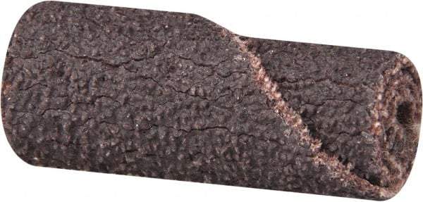 Merit Abrasives - 3/8" Max Roll Diam x 1" OAL, 50 Grit Aluminum Oxide Straight Cartridge Roll - 1/8" Pilot Hole Diam, Coarse Grade - Eagle Tool & Supply