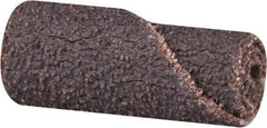 Merit Abrasives - 3/8" Max Roll Diam x 1" OAL, 50 Grit Aluminum Oxide Straight Cartridge Roll - 1/8" Pilot Hole Diam, Coarse Grade - Eagle Tool & Supply