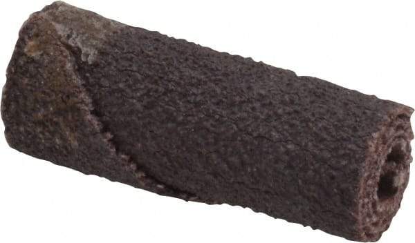 Merit Abrasives - 3/8" Max Roll Diam x 1" OAL, 80 Grit Aluminum Oxide Straight Cartridge Roll - 1/8" Pilot Hole Diam, Medium Grade - Eagle Tool & Supply