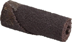 Merit Abrasives - 3/8" Max Roll Diam x 1" OAL, 80 Grit Aluminum Oxide Straight Cartridge Roll - 1/8" Pilot Hole Diam, Medium Grade - Eagle Tool & Supply