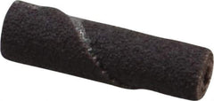 Merit Abrasives - 3/8" Max Roll Diam x 1-1/2" OAL, 80 Grit Aluminum Oxide Straight Cartridge Roll - 1/8" Pilot Hole Diam, Medium Grade - Eagle Tool & Supply
