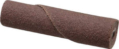 Merit Abrasives - 3/8" Max Roll Diam x 1-1/2" OAL, 120 Grit Aluminum Oxide Straight Cartridge Roll - 1/8" Pilot Hole Diam, Fine Grade - Eagle Tool & Supply
