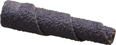 Merit Abrasives - 1-1/2" Long x 3/8" Diam, Aluminum Oxide, Full Taper Cartridge Roll - 80 Grit, 1/8" Pilot Hole Diam, Medium Grade - Eagle Tool & Supply