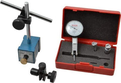 SPI - 0.0005" Graduation, 0-100 Dial Reading, Indicator & Base Kit - 0.0005 Inch Graduation, Includes Dial Test Indicator Set, Magnetic Base - Eagle Tool & Supply