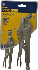 Irwin - 2 Piece Locking Plier Set - Comes in Display Card - Eagle Tool & Supply