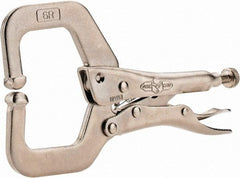 Irwin - 6" OAL C-Clamp Locking Pliers - 1-1/2" Jaw Depth, 2-1/8" Jaw Opening - Eagle Tool & Supply