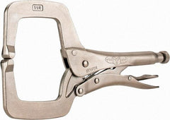 Irwin - 11" OAL C-Clamp Locking Pliers - 2-5/8" Jaw Depth, 3-3/8" Jaw Opening - Eagle Tool & Supply
