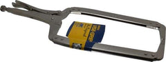 Irwin - 18" OAL C-Clamp Locking Pliers - 9-1/2" Jaw Depth, 8" Jaw Opening - Eagle Tool & Supply